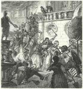 Aufstand der Bauern in der Französischen Revolution (Gravur) von German School