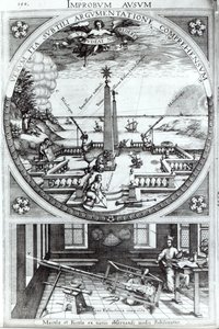 Verschiedene Methoden zur Beobachtung von Sonnenflecken, Illustration aus Rosa Orsina von Christoph Scheiner, veröffentlicht 1630
