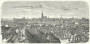Wien Mitte des 17. Jahrhunderts (Stich) von German School