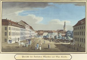 Ansicht des Hackeschen Marktes und der Marienkirche, Berlin von German School