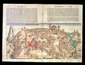 Ansicht der Stadt Jerusalem, aus der Nürnberger Chronik von Hartmann Schedel, 1493 von German School