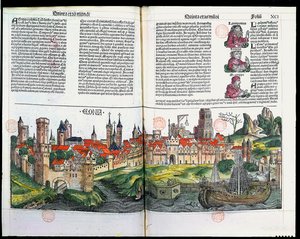 Ansicht der Stadt Köln, aus der Chronik von Nürnberg von Hartmann Schedel, 1493