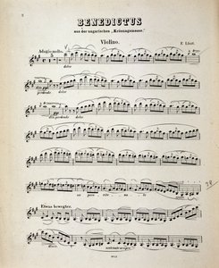 Violinstimme aus der Ungarischen Krönungsmesse von Franz Liszt von German School