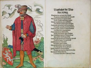Wandalus, König der Wenden, aus Der Ursprung der ersten zwölf alten Könige und Fürsten der deutschen Nation, 1543