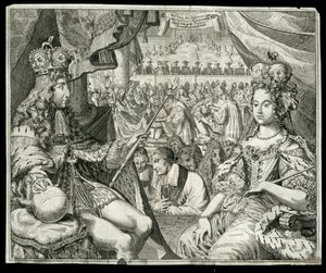 Wilhelm III. (1650-1702) und Maria II. (1662-94) König und Königin von Großbritannien und Irland ab 1689, ca. 1689 von German School
