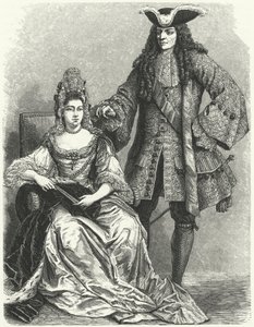 Wilhelm III. und Maria II., König und Königin von England (Gravur) von German School