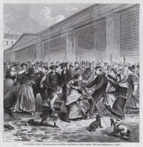 Frauen des Marktes von Les Halles befreien Mitglieder des Klerus aus der Gefangenschaft, Pariser Kommune von German School