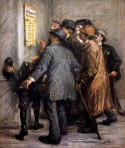 Erster Weltkrieg (1914 - 1918): Österreicher lesen die Erklärung der Kriegsoperationen, -in „Jugend“ von German School