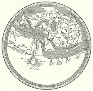 Weltkarte des arabischen Geographen und Kartographen Muhammad al-Idrisi von German School
