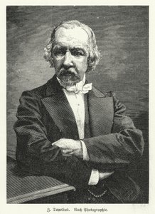 Zachris Topelius, schwedischsprachiger finnischer Romanautor, Dichter, Journalist und Historiker (Lithografie) von German School
