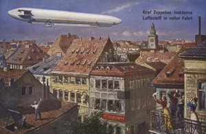 Zeppelin-Luftschiff im Flug