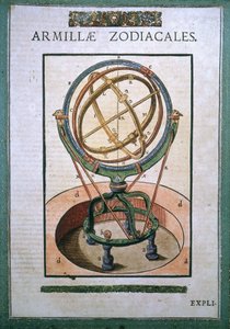 Zodiacale Armillarsphäre in „Astronomiae instituatae machanicia“ von Tycho Brahe (1546-1601)
