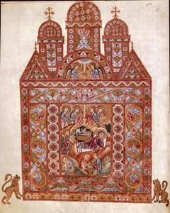 Geburt Christi (Miniatur aus dem Codex Egberti)