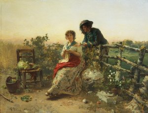 In Friedenszeiten, von Gerolamo Induno, circa 1880 von Gerolamo Induno