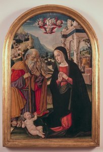 Anbetung des Kindes, ca. 1490-1525, von Girolamo Benvenuto