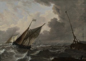 Segelschiffe in rauer See