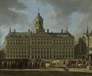 Das Rathaus am Dam-Platz, Amsterdam, 1672 von Gerrit Adriaensz Berckheyde