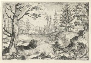 Landschaft mit Bach von Gerrit Gauw