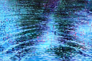 Blaue Uferwellen