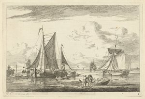 Strand und Meer mit verschiedenen Booten von Gerrit Groenewegen