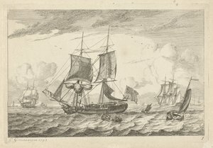 Segelschiffe auf unruhigem Wasser