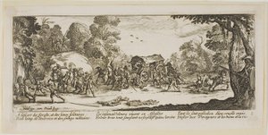 Angriff auf eine Kutsche, Platte acht aus Die großen Leiden des Krieges