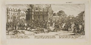 Zerstörung eines Klosters, Platte sechs aus Die großen Leiden des Krieges von Gerrit Lucasz van Schagen