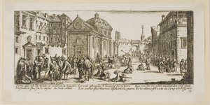 Das Krankenhaus, Platte fünfzehn aus Die großen Elend des Krieges von Gerrit Lucasz van Schagen
