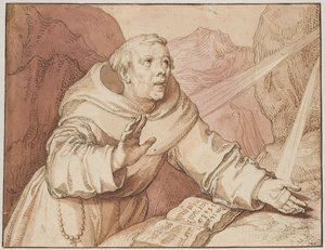 Der heilige Franziskus empfängt die Stigmata von Gerrit Pietersz.