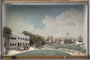 Diorama des Regierungsplatzes in Paramaribo von Gerrit Schouten
