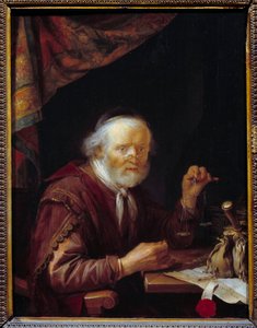 Der Goldwäger. Gemälde von Gerard Dou (1613-1675)