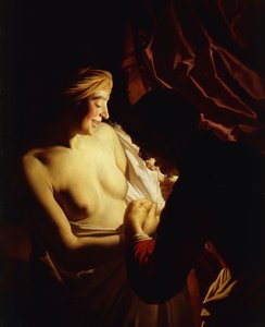Eine junge Frau und ihre Magd von Gerrit van Honthorst