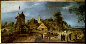 Ein Dorfstraße von Gerrit van Honthorst