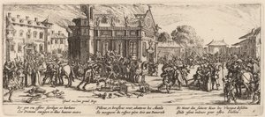 Zerstörung eines Klosters von Gerrit van Schagen after Jacques Callot