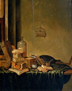 Stillleben mit Büchern von Gerrit van Vucht