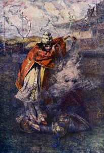 Duessa vertreibt die verzauberte Wolke von Gertrude E. Demain (after) Hammond