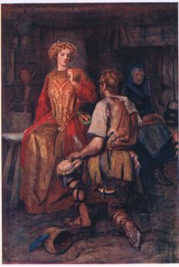 „Oft brachte er wilde Früchte aus dem Wald, deren Seiten rot lächelten!“, Geschichten aus der Feenkönigin veröffentlicht von George Harrap and Company von Gertrude E. Demain (after) Hammond