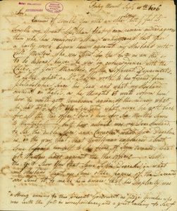 Brief unterzeichnet Gertrude Joan Senf, Rocky Mount, an Thomas Jefferson, 11. September 1806 von Gertrude Joan Senf