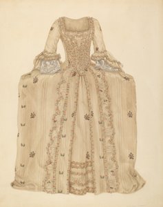 Brokadiertes Seidenkleid, ca. 1939 von Gertrude Lemberg