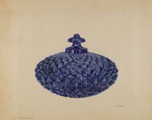Gedeckte Butterdose, um 1936 von Gertrude Lemberg