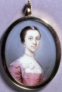 Porträtminiatur von Rachael Chumley, ca. 1749