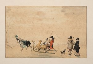 Drachenschlitten auf Eis von Gesina ter Borch