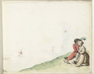 Liebende an einem Teich von Gesina ter Borch