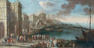 Capriccio oder ein Mittelmeerhafen von Gherardo Poli