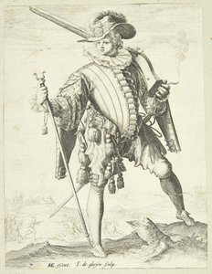 Soldat mit Hakenbüchse (Arkebuse) von Gheyn, Jacques II de