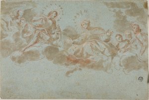 Christus und die Jungfrau in Herrlichkeit von Giacinto Brandi