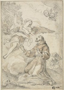 Engel erscheint dem Heiligen Dominikus von Giacinto Calandrucci