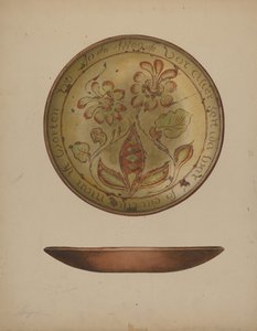 Pennsylvanischer Deutscher Teller, ca. 1938