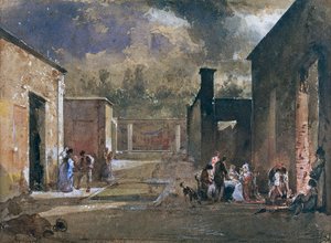 Ein Nachtmahl im Haus des Sallust in Pompeji von Giacinto Gigante