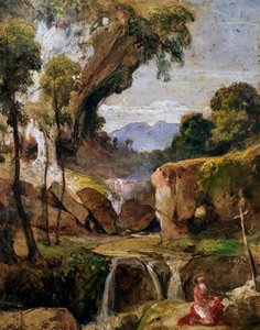 Landschaft mit St. Hieronymus von Giacinto Gigante